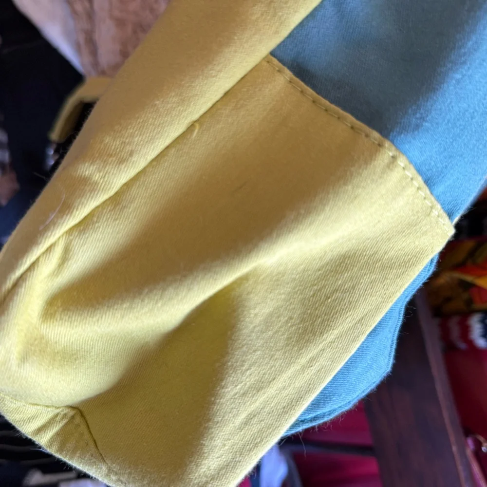 Stylish Green and Yellow Men's Bag